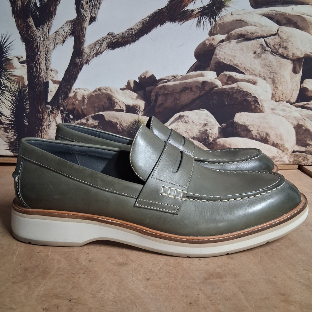 Cole Haan Grand 360 Mens Penny Loafer Olive Green Leather C33703 Sz 11